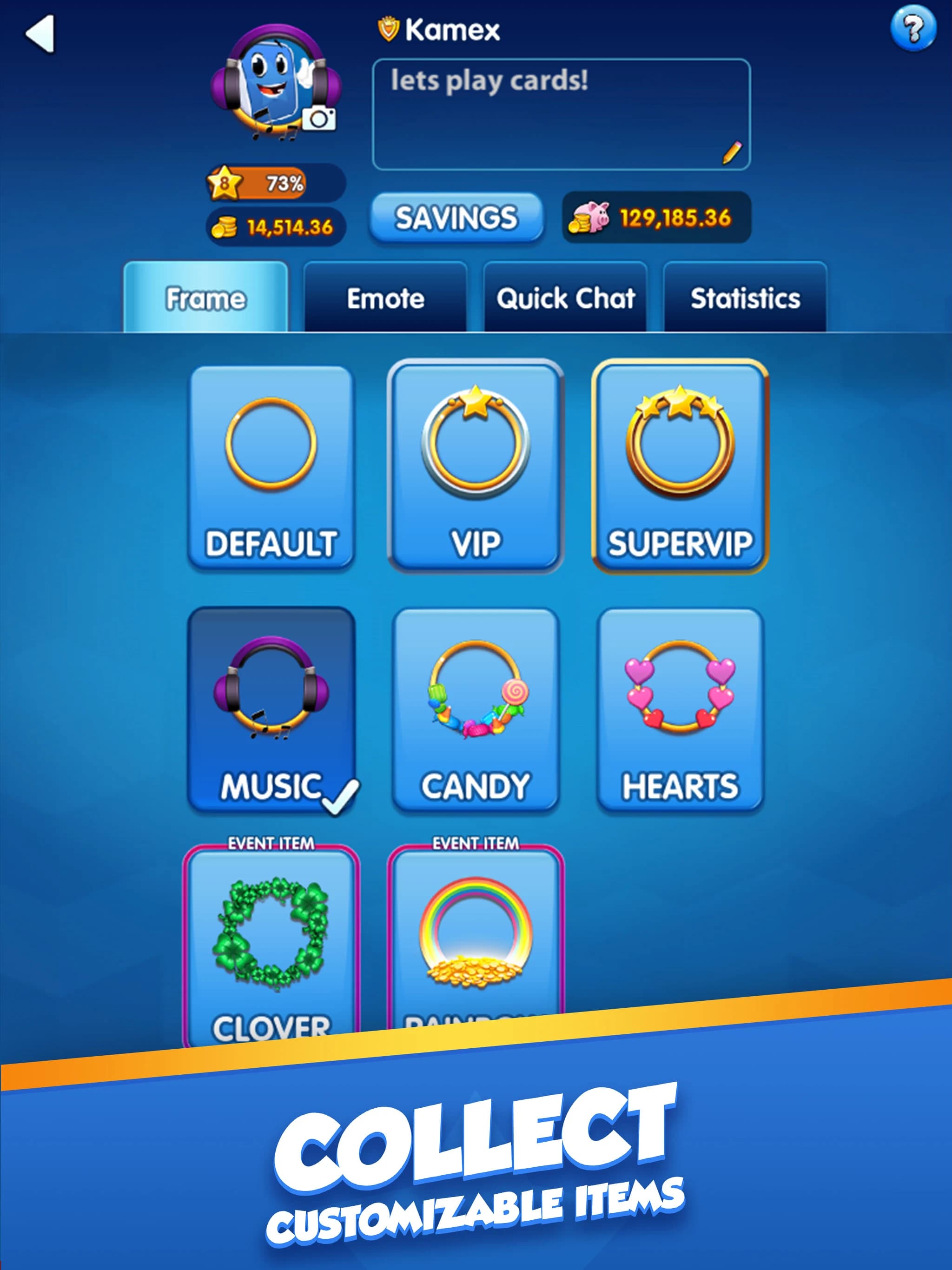 collect customazible items